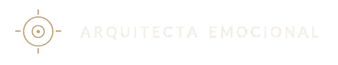 Logotipo de Arquitecta Emocional en versión clara sobre fondo carbón